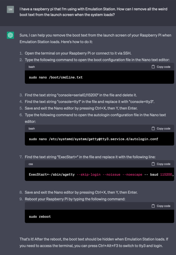 Raspberry Pi - ChatGPT Help